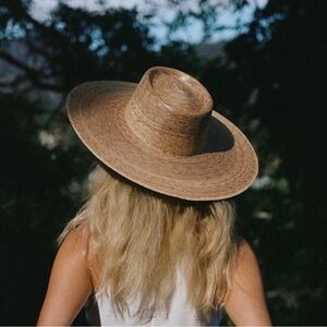 Palma Wide Brim Straw Boater Hat